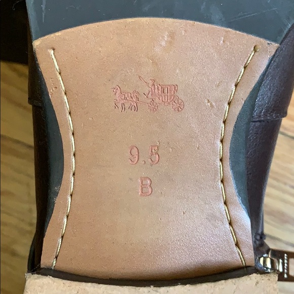 Coach ‘Eagle’ Brown Leather Fringe Bootie - Picture 8 of 8